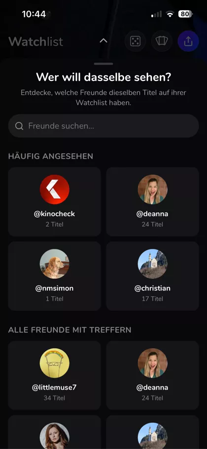 Watchlist-Überschneidung